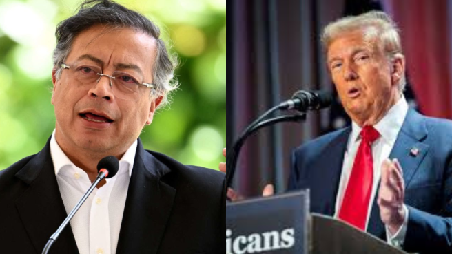 Gustavo Petro, presidedente de Colombia, Donald Trump, presidente de EE,UU.