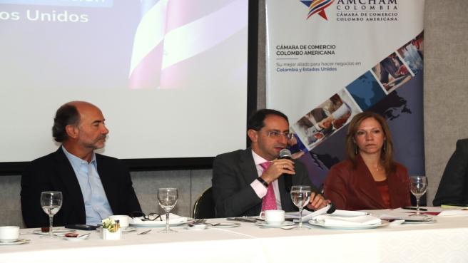 Vicepresidente electo, José Manuel Restrepo se reunió con emloresarios norteamericanos.