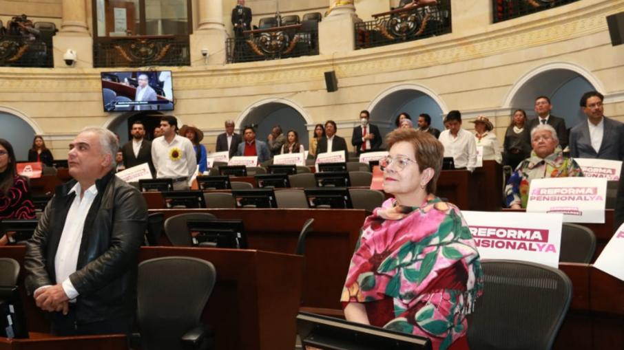 Ministra de Trabajo  Gloria Inés Ramírez en el congreso - reforma pensional