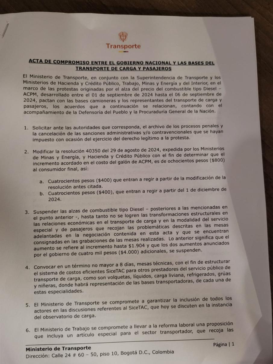 paro camionero