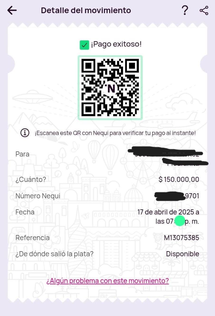 Pantallazo nequi