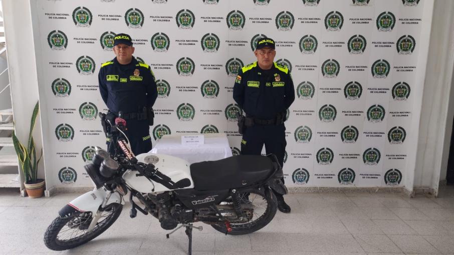 Moto recuperada en Venadillo