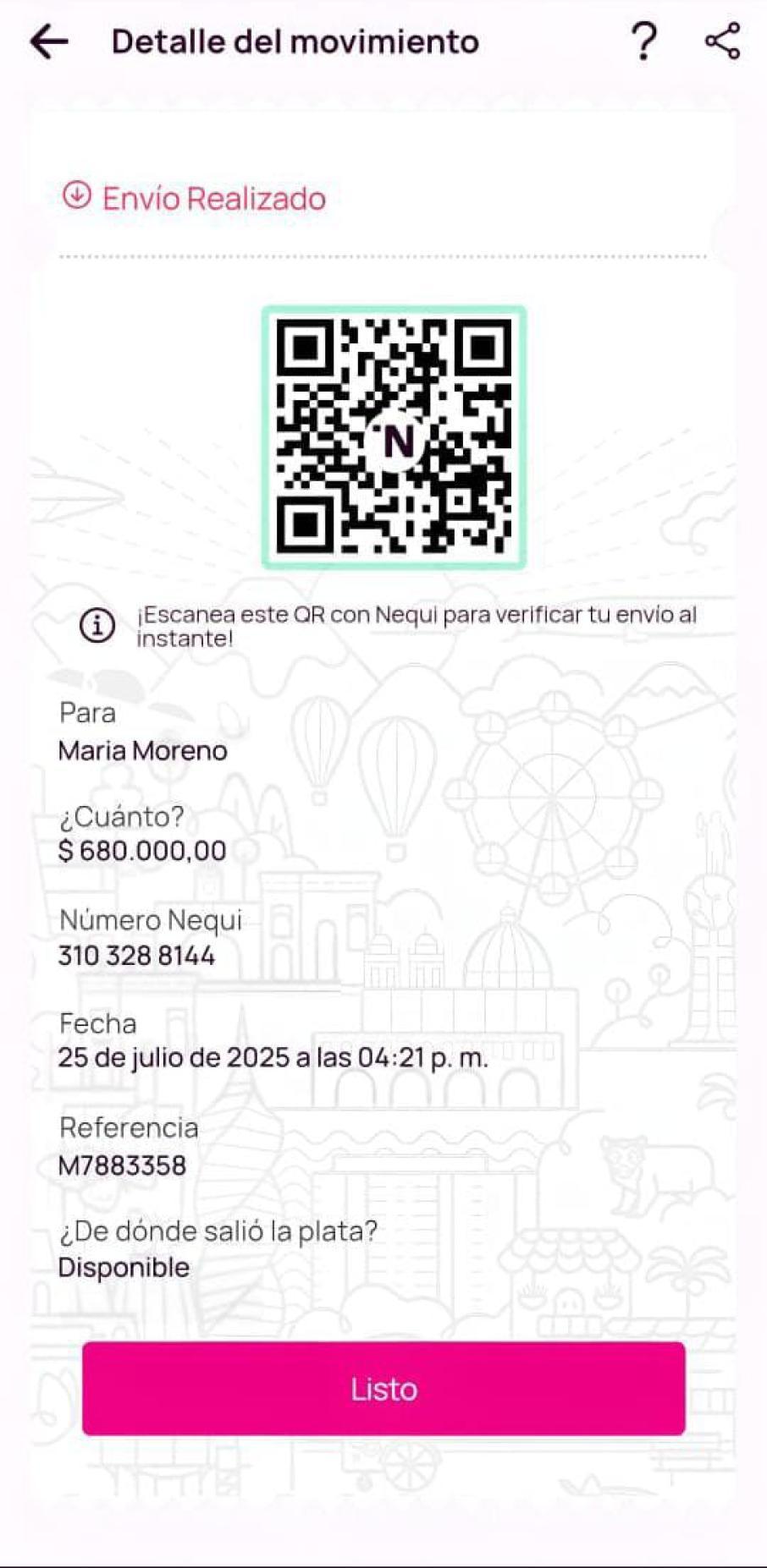 Ticket falso