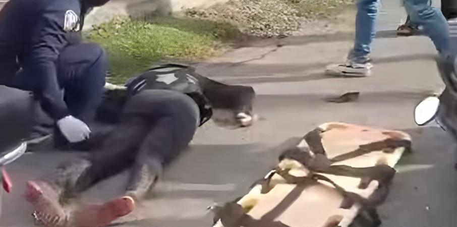 Policía accidentada