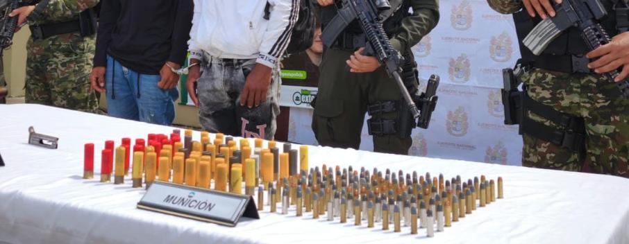 Munición incautada