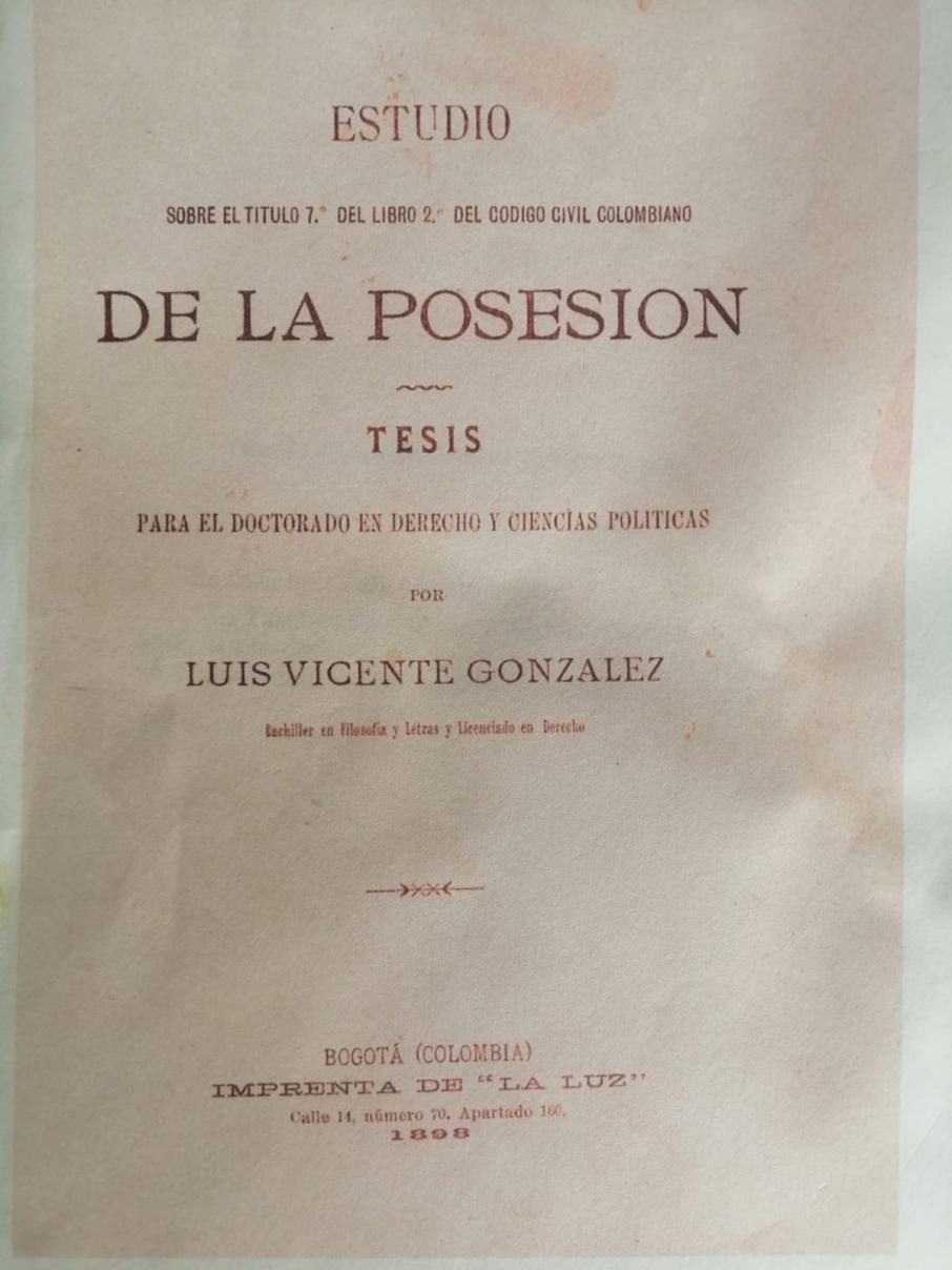 la tesis de Luis V Gonzalez
