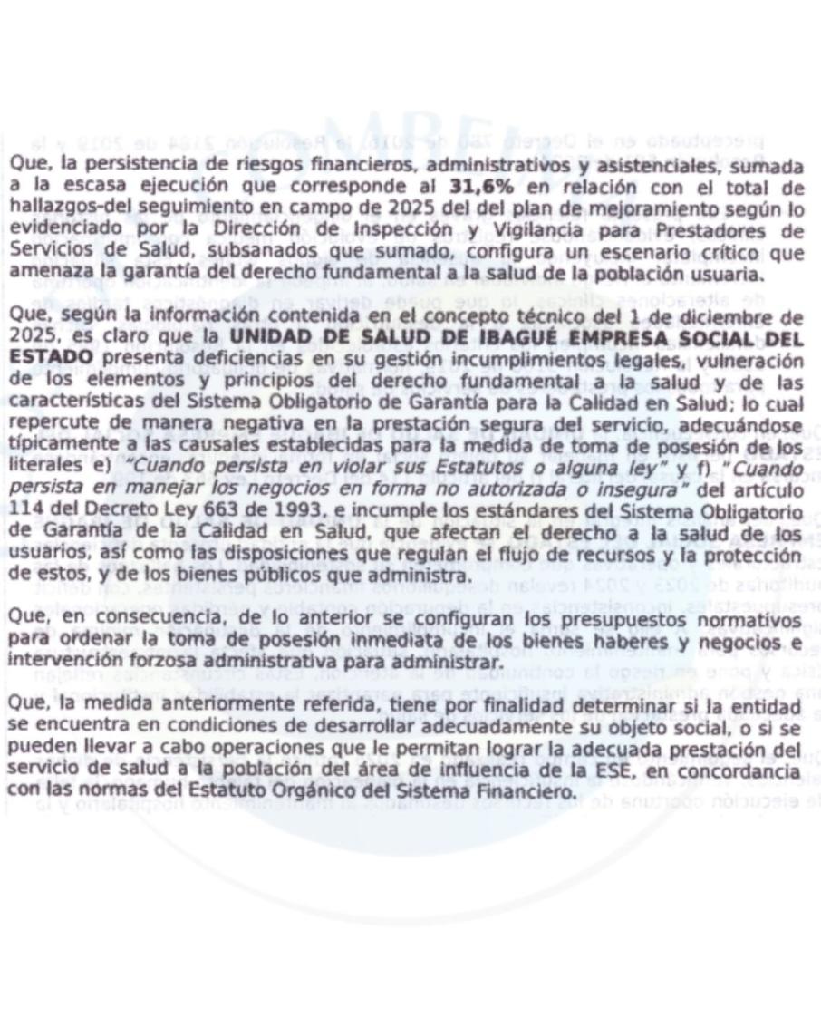 Documento oficial de la SuperSalud.