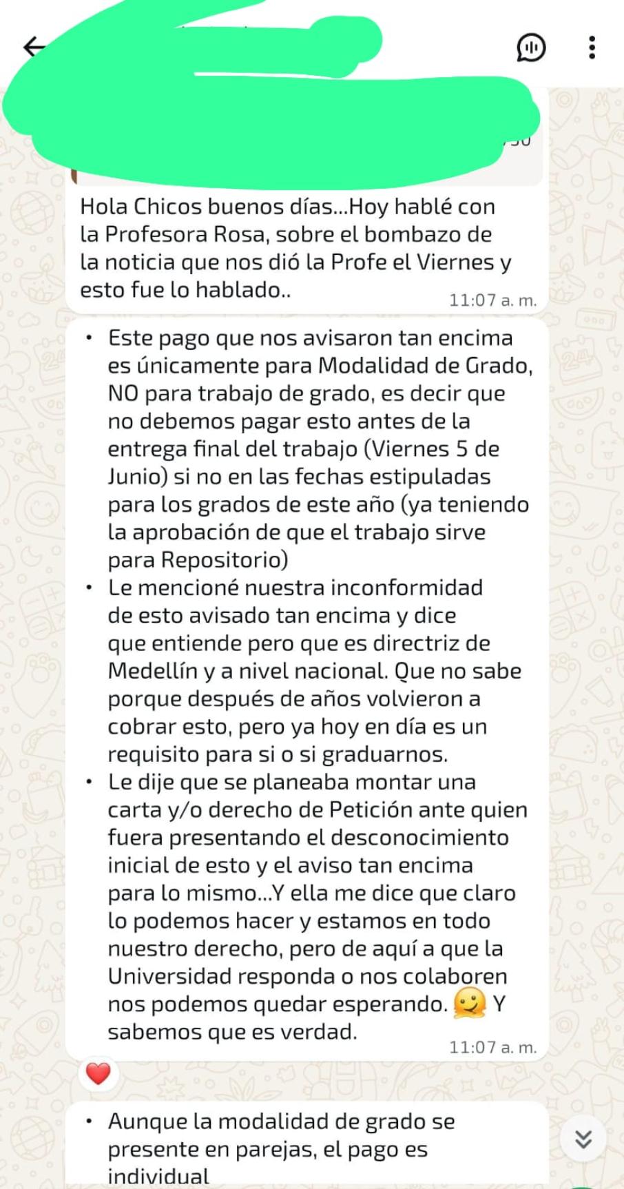 Chats de la comunidad universitaria de la Universidad Cooperativa de Colombia