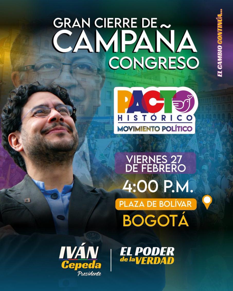 Cierre de campaña Iván Cepeda