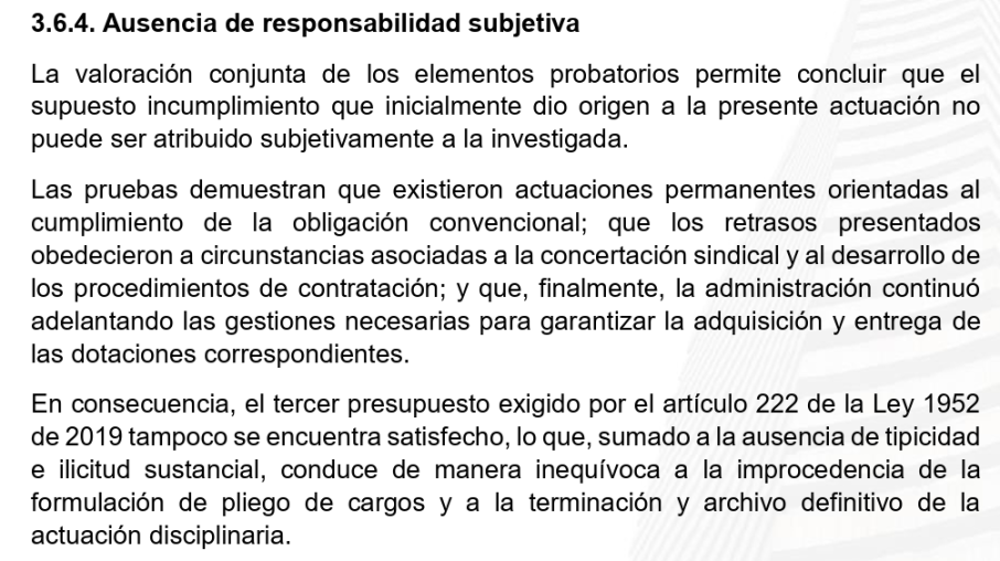 La Procuraduría archivó la investigación contra la exgerente del IBAL y descartó su responsabilidad en la demora de las dotaciones