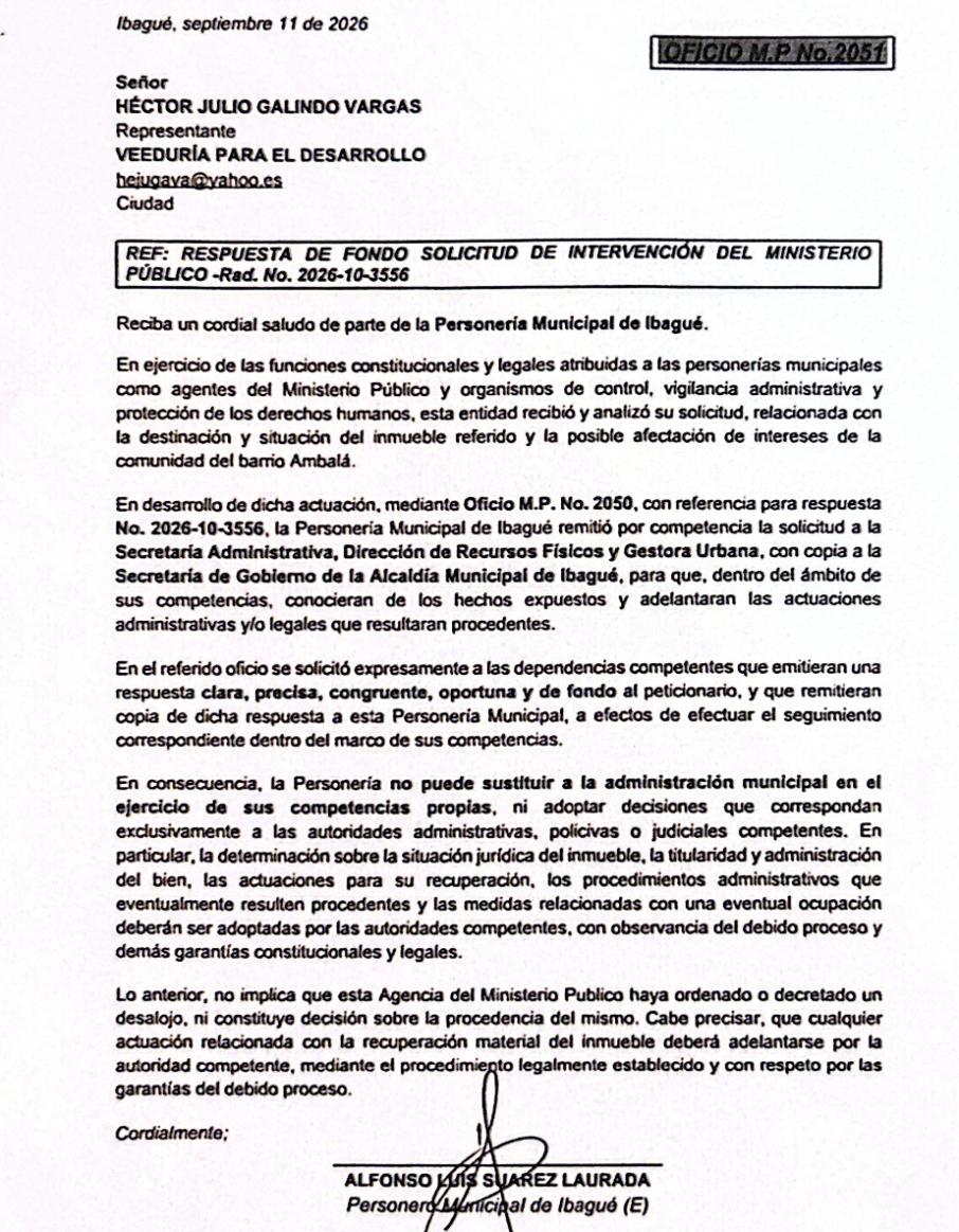 Respuesta Personería