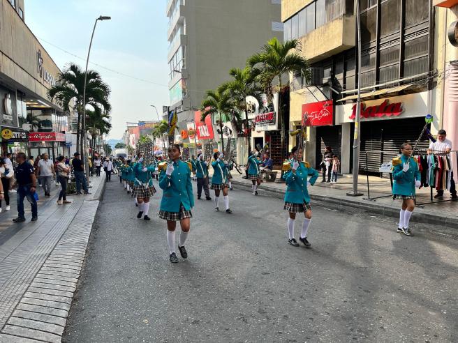 Banda Marcial que participará en el desfile del Día del Orgullo Tolimense