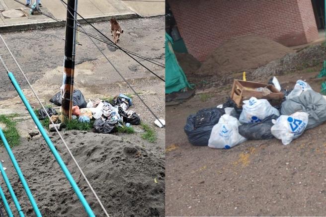 La comunidad compartió fotos de la problemática. 