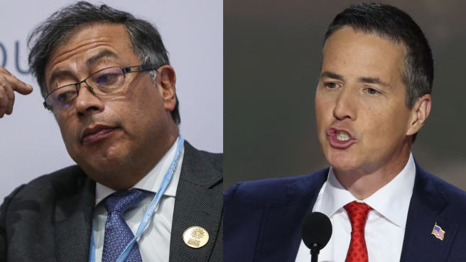 Gustavo petro, presidente de Colombia y Berbabdo Moreno, senador republicano de Estados Unidos.
