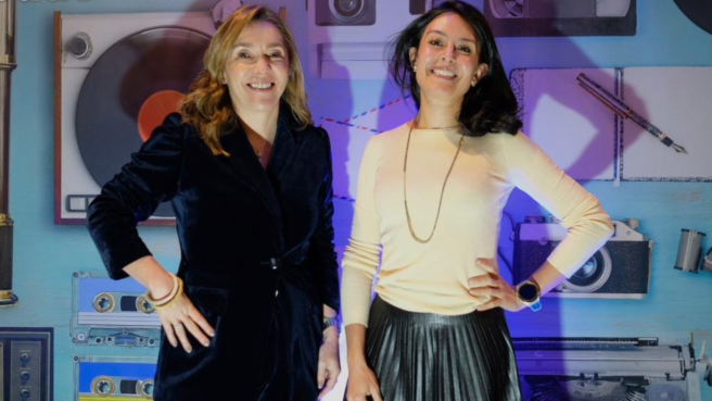 María Fernanda Suárez, presidente del banco Popular y Ana Margarita Albir, presidente de ADL Digital Lab, impulsoras del Club Plateado.