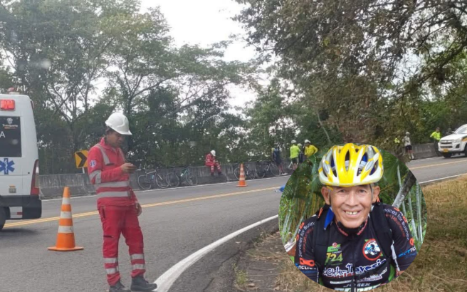 Ciclista fallecido