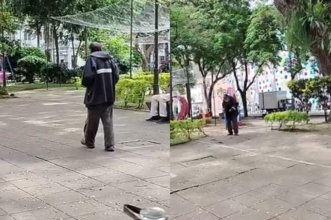 Adulto mayor en condición de calle en Ibagué