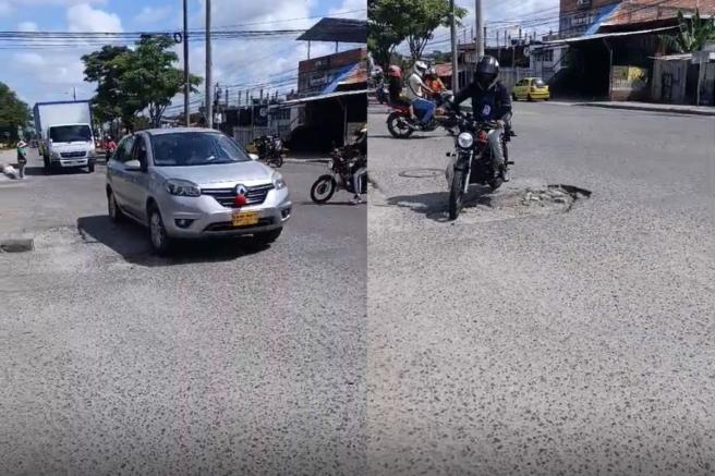 huecos en la comuna 7 de ibagué