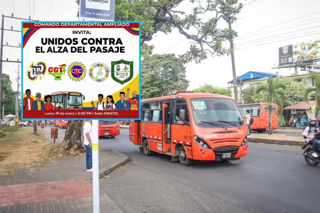 Protestas por el alza de las tarifas en Ibagué