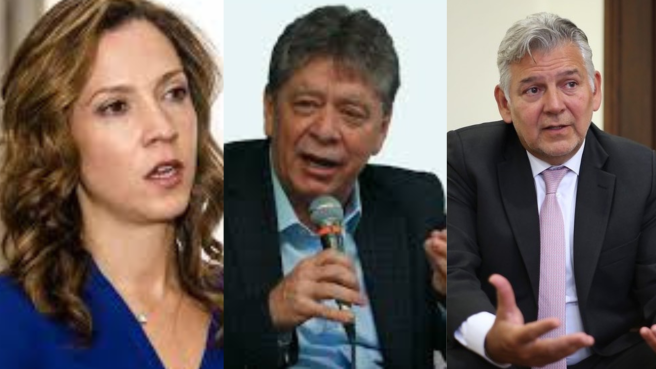 María Claudia Lacouture, Bruce Mac Master y Jaime Alberto Cabal, dirigentes gremiales