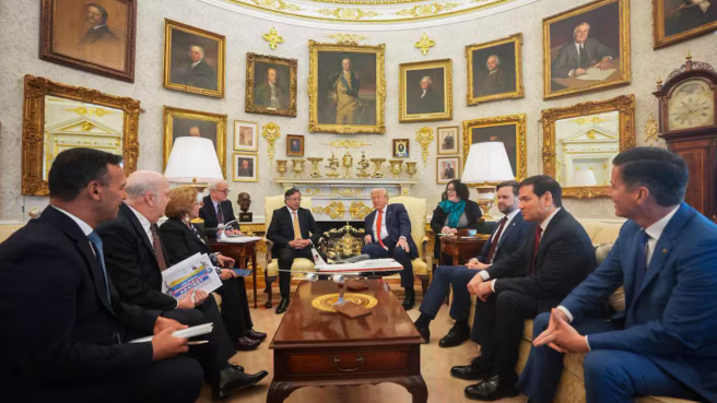 Positiva reunión en la Casa Blanca etre los presidentes de Colombia, Gustavo Petro y de EE.UU, Donald Trump.