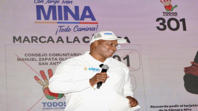 Jorge Iván Mina Lsasso busca recuperar la curul afro para esa población en el país.