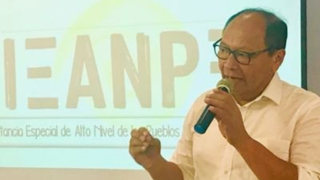 Armando Wouriyu, dirigente del  Comité Promotor de la Asamblea Nacional Constituyente.