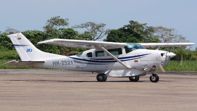 Avioneta Cessna accidenta en el aeropuerto Vanguardia de Villavicencio.