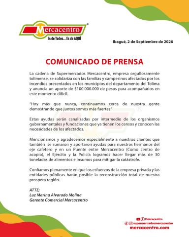 Comunicado Mercacentro