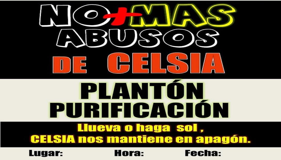Plantón contra Celsia en Purificación