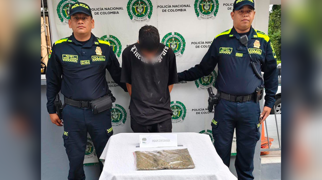 Capturado con medio kilo de marihuana