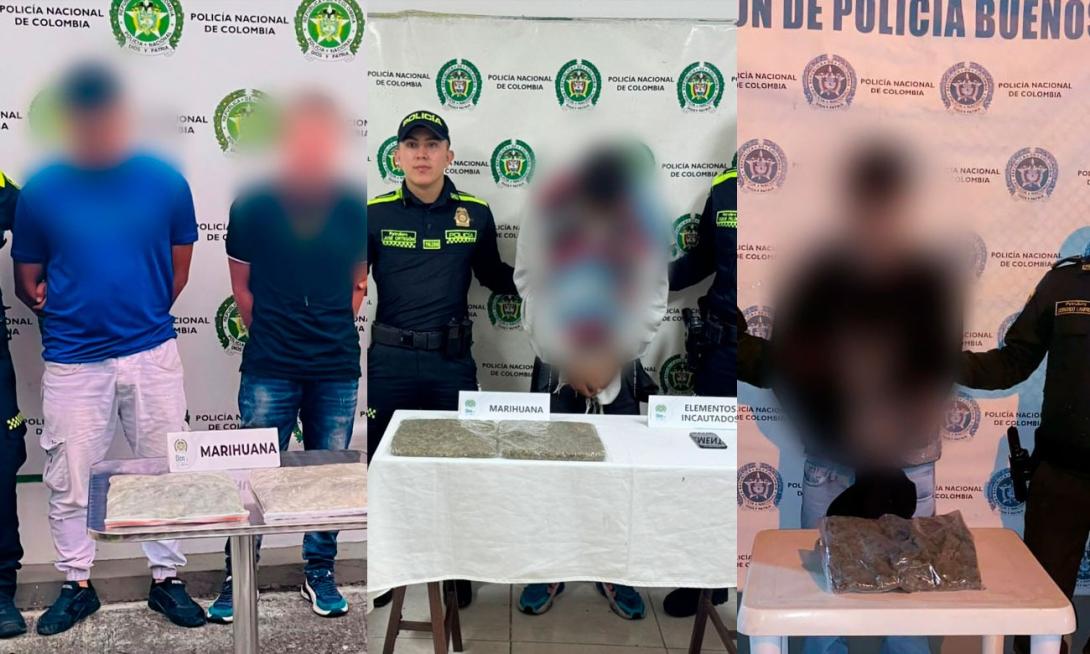 Capturados con marihuana