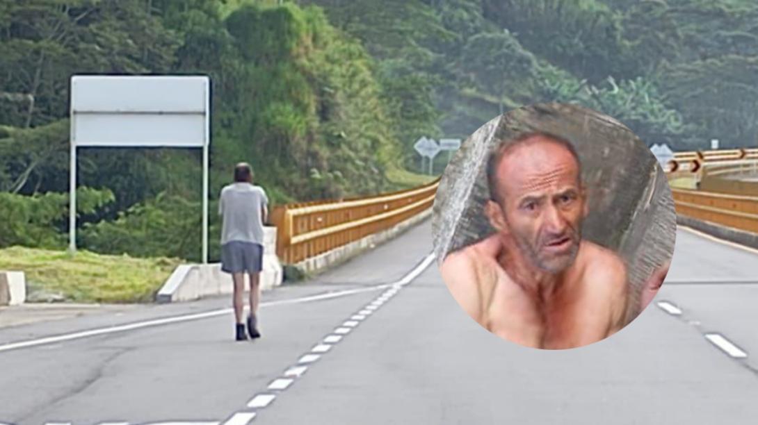 Hombre deambulando