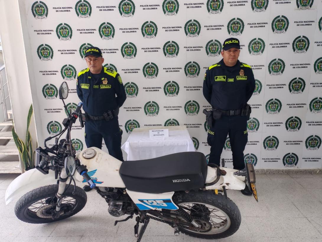 Moto recuperada en Venadillo
