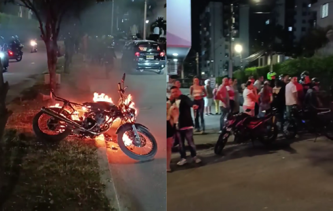 Motocicleta quemada