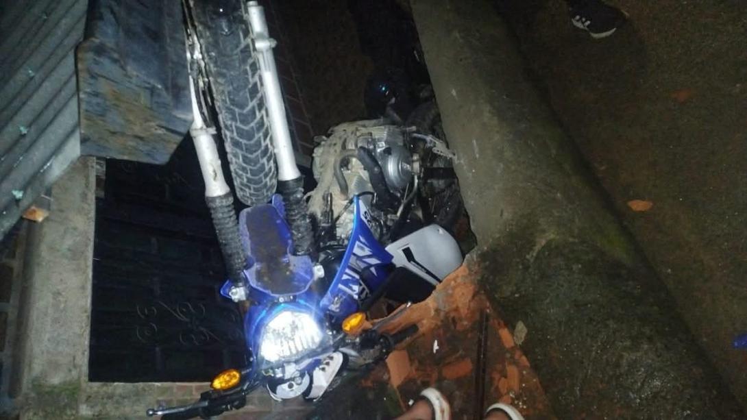 Moto accidentada