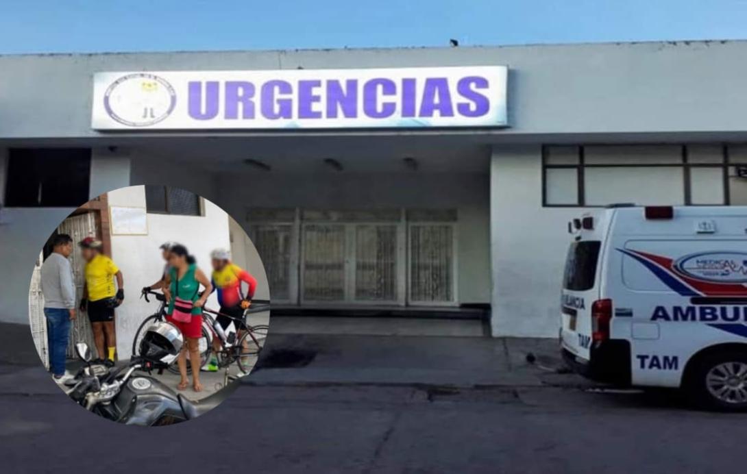 Ciclistas atracados