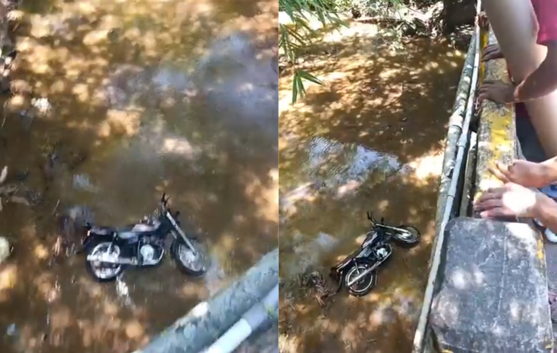 Moto en la quebrada