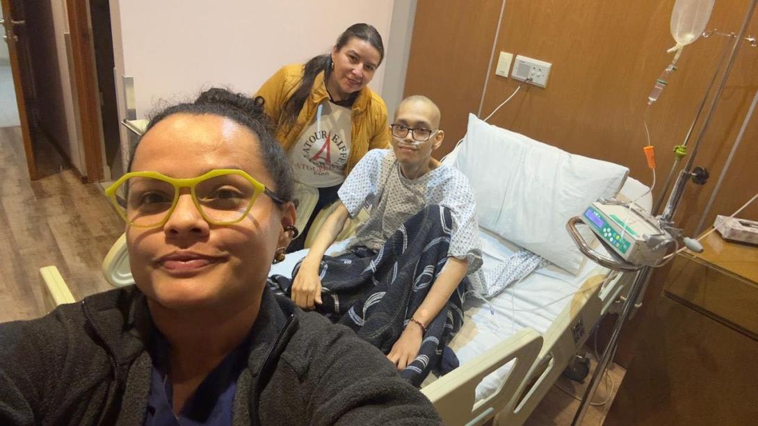 Llegada al centro hospitalario en México.
