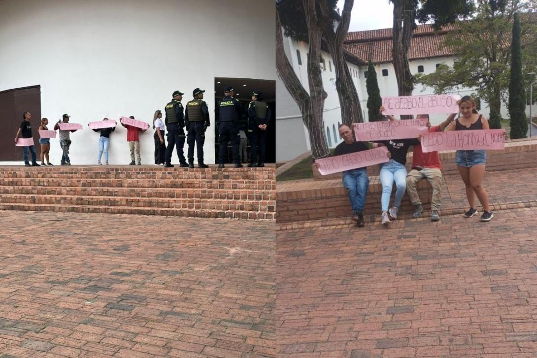 Manifestación en el panóptico de Ibagué. 
