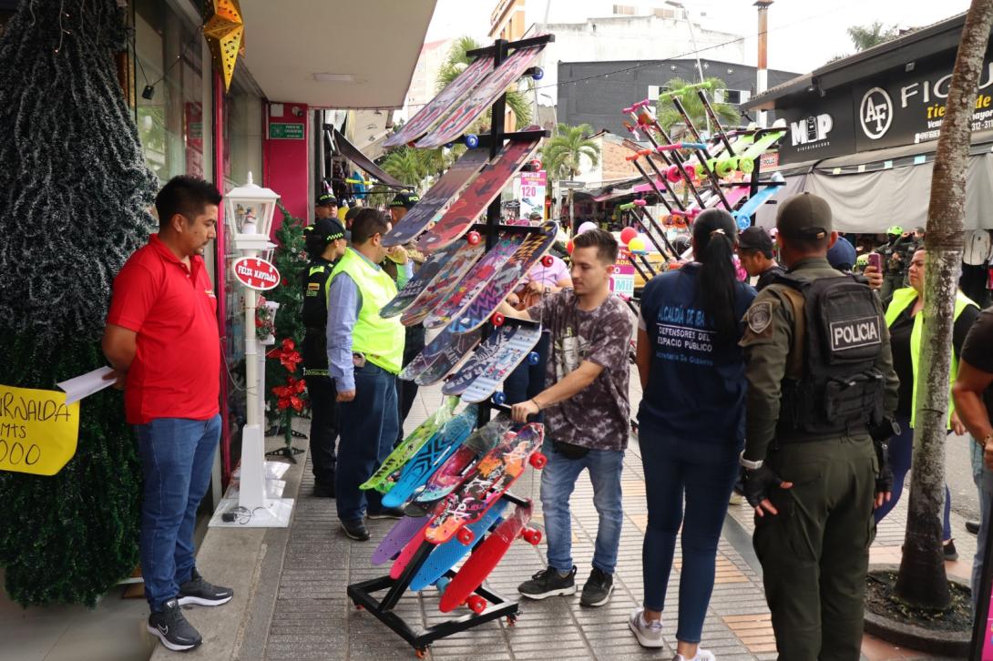 Operativo de espacio público en Ibagué. 
