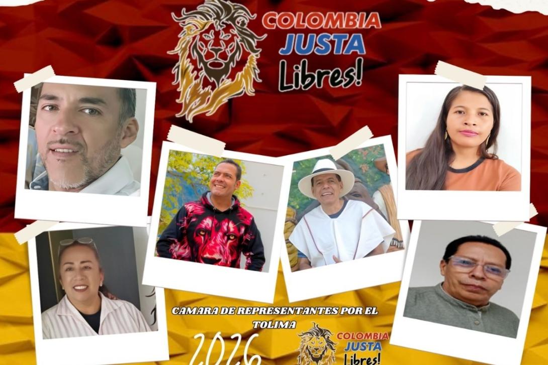 Lista a Cámara por el partido Cristiano Colombia Justa Libres en el Tolima