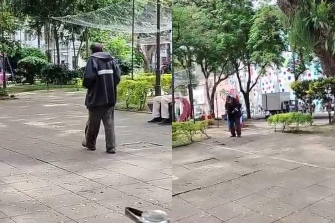 Adulto mayor en condición de calle en Ibagué