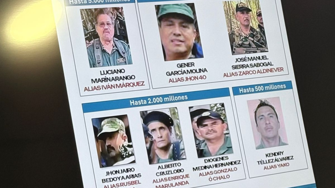 Esfos son los miembvros de la Nueva Marquetalia con orden de captura de la Interpol.