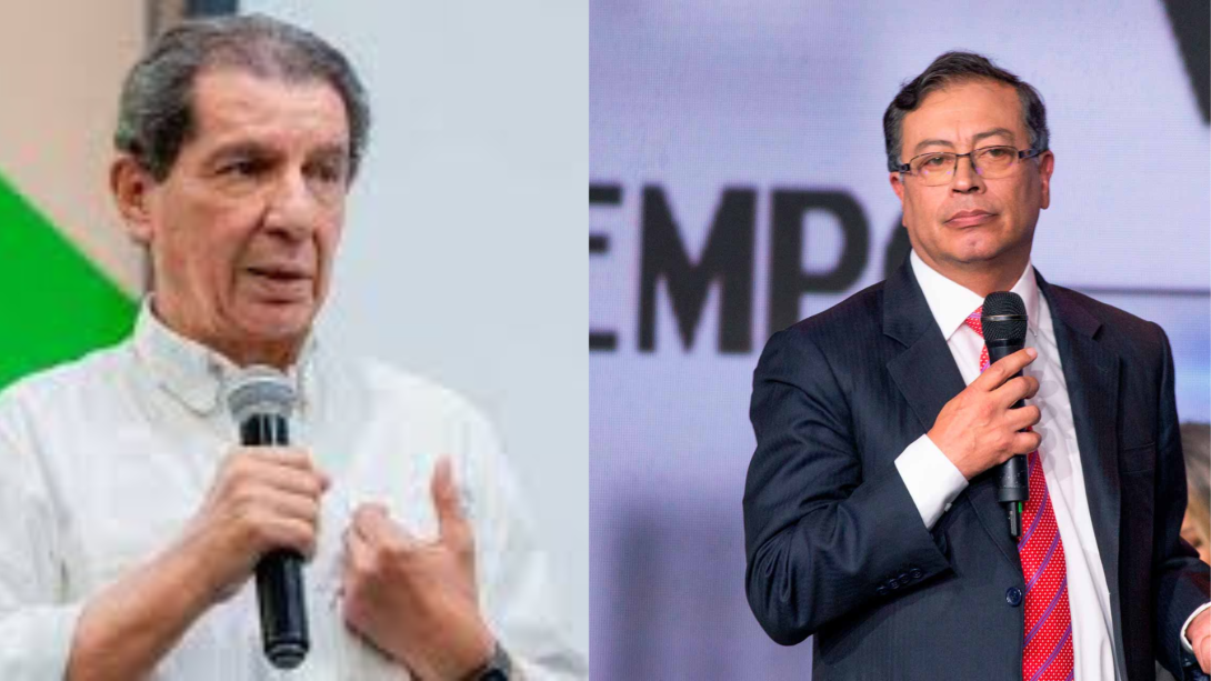 José Félix Lafaurie, presidente de Fedegán, Gustavo Petro, presidente de la República.