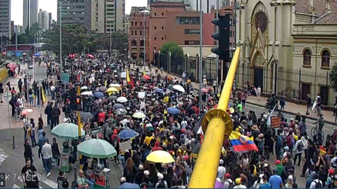 Sin problemas de orden público se cumplió la jornada de protesta en Bogotá.
