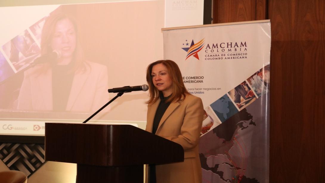 María Claudia Lacouture, presidenta de AmCham Colombia.
